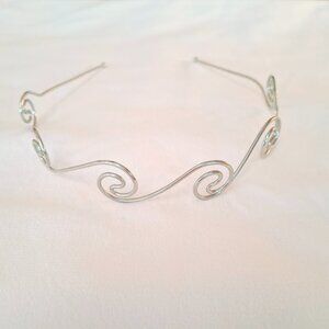 Silver Greek Revival Headband